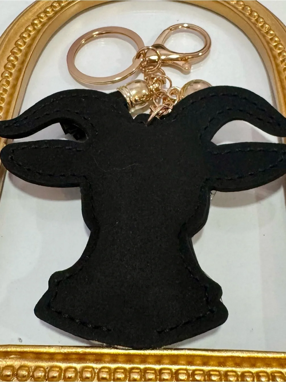 New The Goat Crystal Embellished Keychain